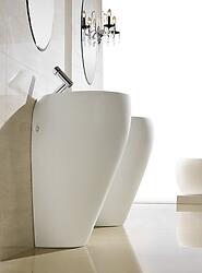 Modern Bathroom Pedestal Sink - Cerchio