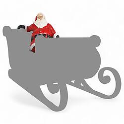 Santa Claus Sitting On Christmas Sleigh Life Size Statue