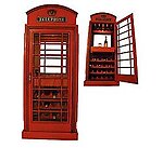 British Phone Booth Wine Display Cabinet