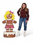 Gingerbread Girl Statue 4.5 FT Large Christmas Decor