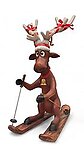 Funny Reindeer Skiing Christmas Decor 5FT