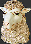 Funny Sheep Head Statue