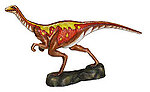 Ornithomimus Dinosaur Life Size Statue Running Away - Orange Brown 7.7 FT