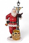Santa Claus with Lamp Post Christmas Decor Life Size 6.5FT