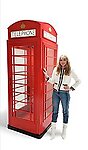 London Red Telephone Booth English Iron Phone Box