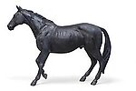 Black Stallion Horse Life Size Statue Walking