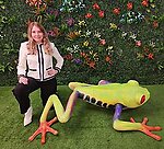 Red Eyed Frog Statue Large Tropical Frog 5FT 3D Wall Mount