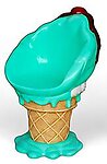 Ice Cream Chair with Mint Chocolate Chip and Cherry Top