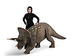 Triceratops Dinosaur Life Size Statue 7.5 FT