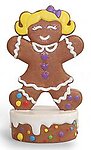 Gingerbread Girl Statue 3 FT Large Christmas Decor