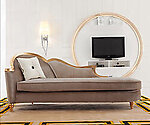 Modern Chaise Sofa Danna - Mocha