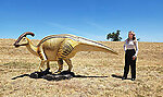 Parasaurolophus Dinosaur Life Size Statue 11.4 FT
