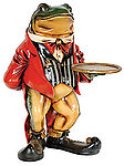Frog Butler Statue Holding a serving Tray 31