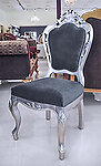 Modern Dining Chair -Silver Frame - Angelina
