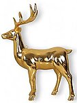 Gold Christmas Reindeer Statue Standing Life Size