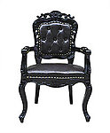 Rococo Black Accent Arm Chair