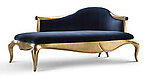 Serena Chaise Lounge Sofa - Blue