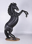 Horse Statue Life Size Black Stallion Rearing