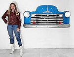 Chevy 54 Retro Truck Front Wall Decor Turquoise