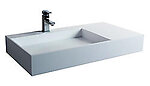Malibu II Designer Solid Surface Bathroom Sink 35.4