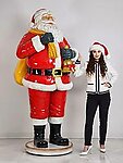 Large Santa Claus Statue with Gift Bag 7 FT