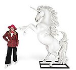 Prancing White Unicorn Large Life Size Statue 8.5 FT