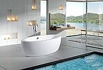 Brizio Acrylic Modern Freestanding Soaking Bathtub 73