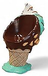 Ice Cream Chair with Mint Chocolate and Nuts