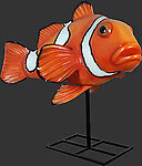 Giant Clownfish on Stand Statue