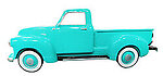 54 Chevy Truck Car Wall Decor Turquoise Full Size 12.5 FT Replica
