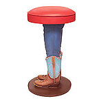 Cowboy Bar Stool in Jeans and Turquoise Boots