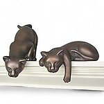 Curious Cats Statue Large - Bronze Finish
