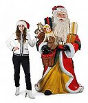 Santa Claus Statue with Gifts Life Size 6.5 FT