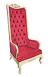 High Back Chair - King Throne Red