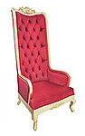 High Back Chair - King Throne Red