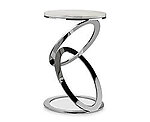 Olimpico Modern White Volakas Marble End Table