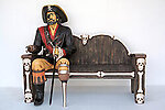 Pirate Sitting on Bench Life Size Statue
