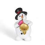 Snowman with Saxophone Statue