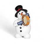 Snowman with Tambourine Statue