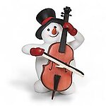 Snowman with Cello Statue