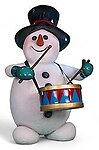 Snowman with Drums Statue