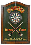 Dart Board Cabinet - Strikers Theme