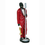 Retro Black Singer Life Size Statue