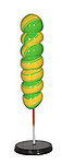 Candy Twist Lollipop Statue 4 FT Large on Stand Green and Yellow