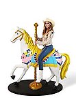 Large Carousel Horse Statue with Flowers 6FT