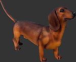 Dog Statue - Dachshund - Brown