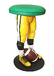 Sports Bar Stool Football Player in Yellow and Green Uniform