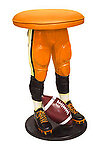 Sports Bar Stool Football Player in Orange and Blue Uniform