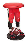 Sports Bar Stool Football Player in Red and White Uniform