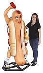 Funny Hotdog with Bun Display Statue 6FT